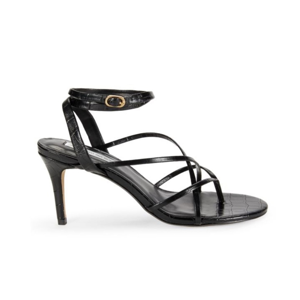 New in box Saks Fifth Ave SFA Stiletto strappy sandals shoes heels open toe 7.5